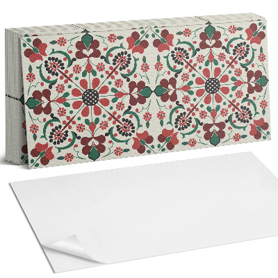 Panel ścienny do kuchni Wzór kwiatowy z symetrią