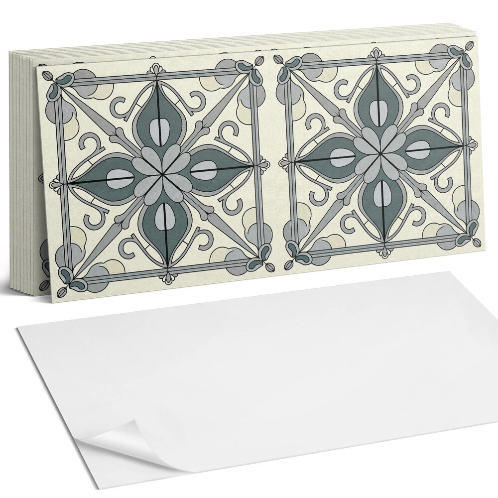 Panel ścienny do kuchni Wzór kwiatowy z ornamentami