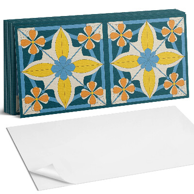 Panel ścienny do kuchni Kwiatowy wzór geometryczny