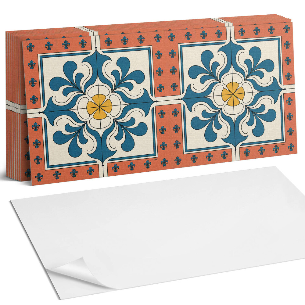 Panel ścienny do kuchni Folkowy wzór z kwiatami