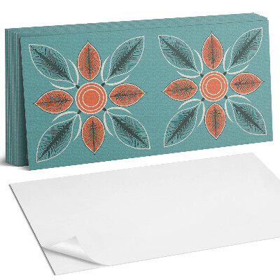 Panel samoprzylepny na ścianę Kwiatowy wzór z liśćmi