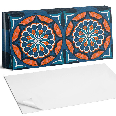 Panel samoprzylepny na ścianę Wzór mandali z liśćmi