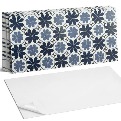 Panel ścienny do kuchni Kwiatowy wzór na płytkach