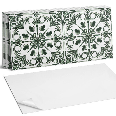 Panel ścienny do kuchni Wzór roślinny w kafelku