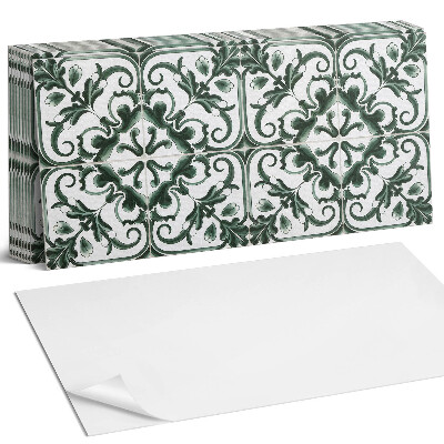 Panel ścienny do kuchni Wzór roślinny w kwadratach