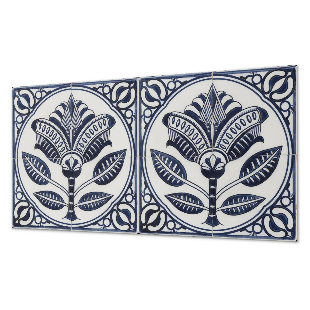 Panel ścienny do kuchni Kwiatowy wzór ceramiczny