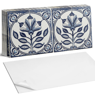 Panel ścienny do kuchni Kwiatowy wzór na kaflu