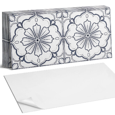 Panel ścienny do kuchni Kwiatowy wzór na płytce