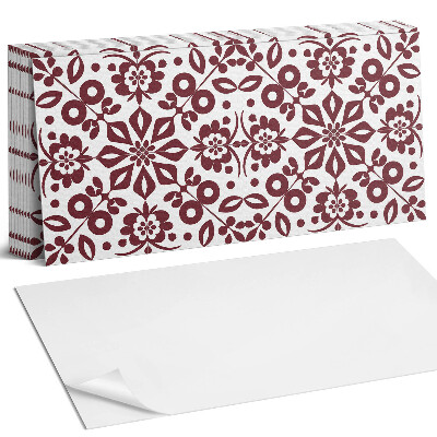 Panel ścienny do kuchni Kwiatowy wzór z liśćmi