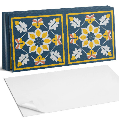 Panel ścienny do kuchni Kwiatowy wzór w symetrii