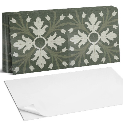 Panel ścienny do kuchni Wzór roślinny na płytkach