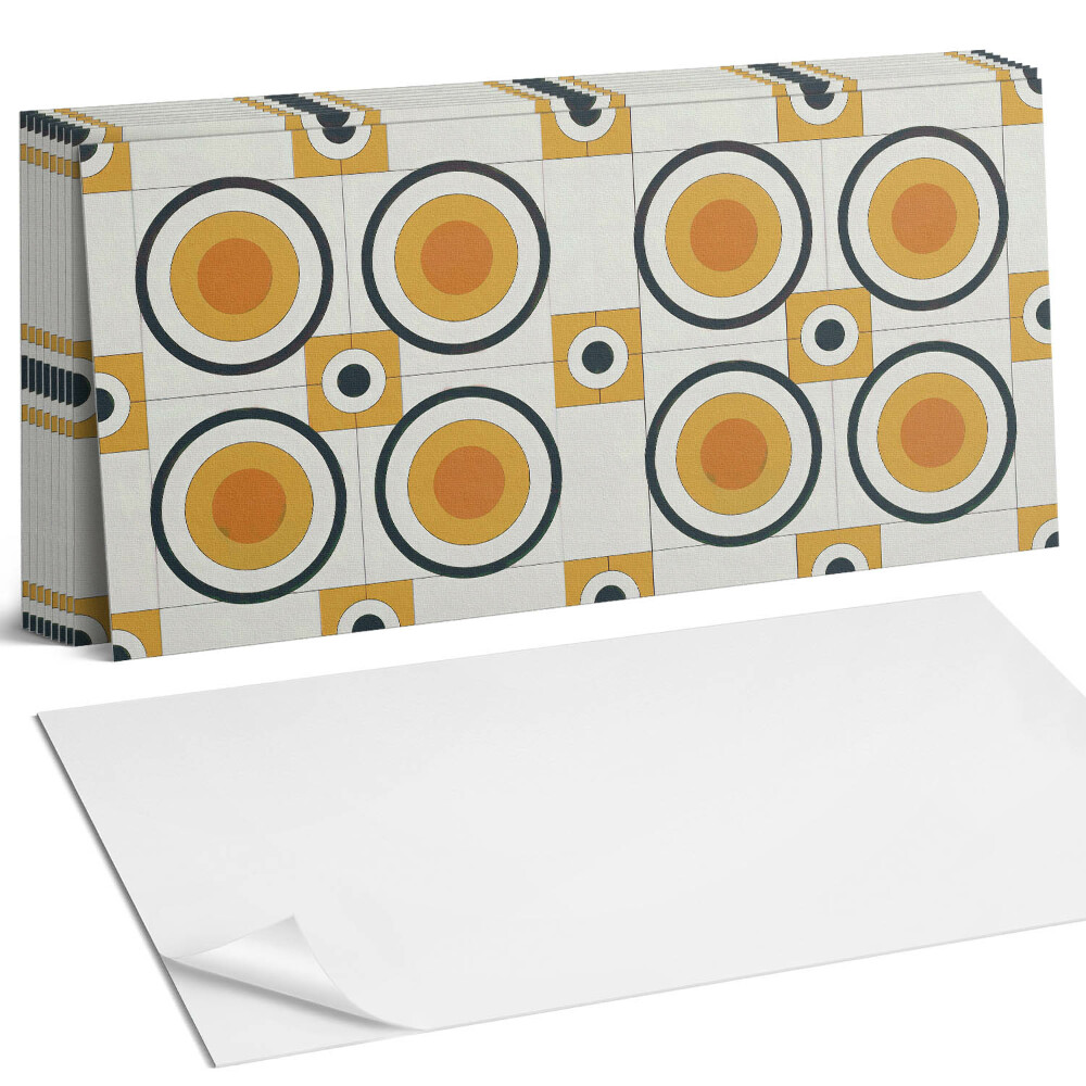 Panel ścienny do kuchni Geometria okręgów i kwadratów