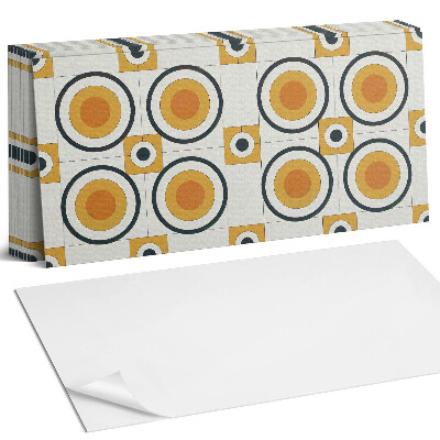 Panel ścienny do kuchni Geometria okręgów i kwadratów