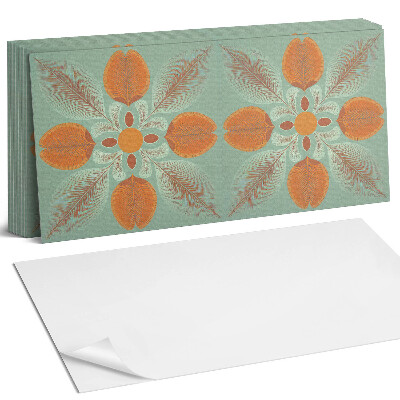 Panel samoprzylepny na ścianę Kwiatowy wzór z liśćmi