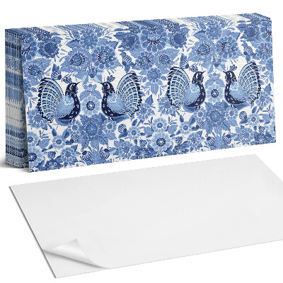 Panel ścienny do kuchni Wzór z ptakami i kwiatami