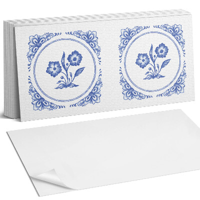 Panel ścienny do kuchni Kwiatowy wzór w okręgu