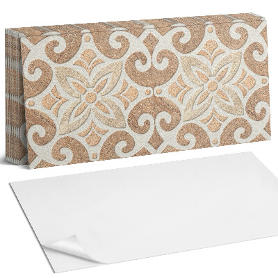 Panel ścienny do kuchni Wzór kwiatowy z ornamentami