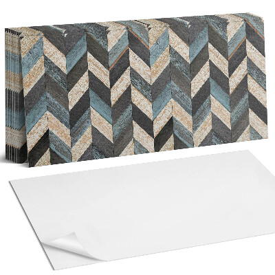 Panel samoprzylepny na ścianę Wzór w zygzaki z drewnem