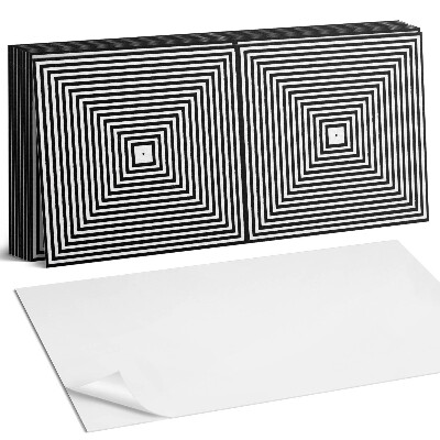 Panel samoprzylepny na ścianę Koncentryczne linie w kwadratach