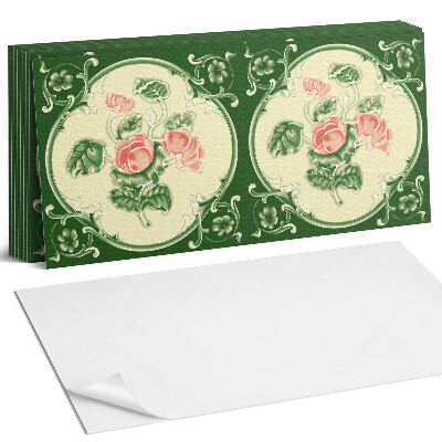 Panel ścienny do kuchni Kwiatowy wzór z liśćmi