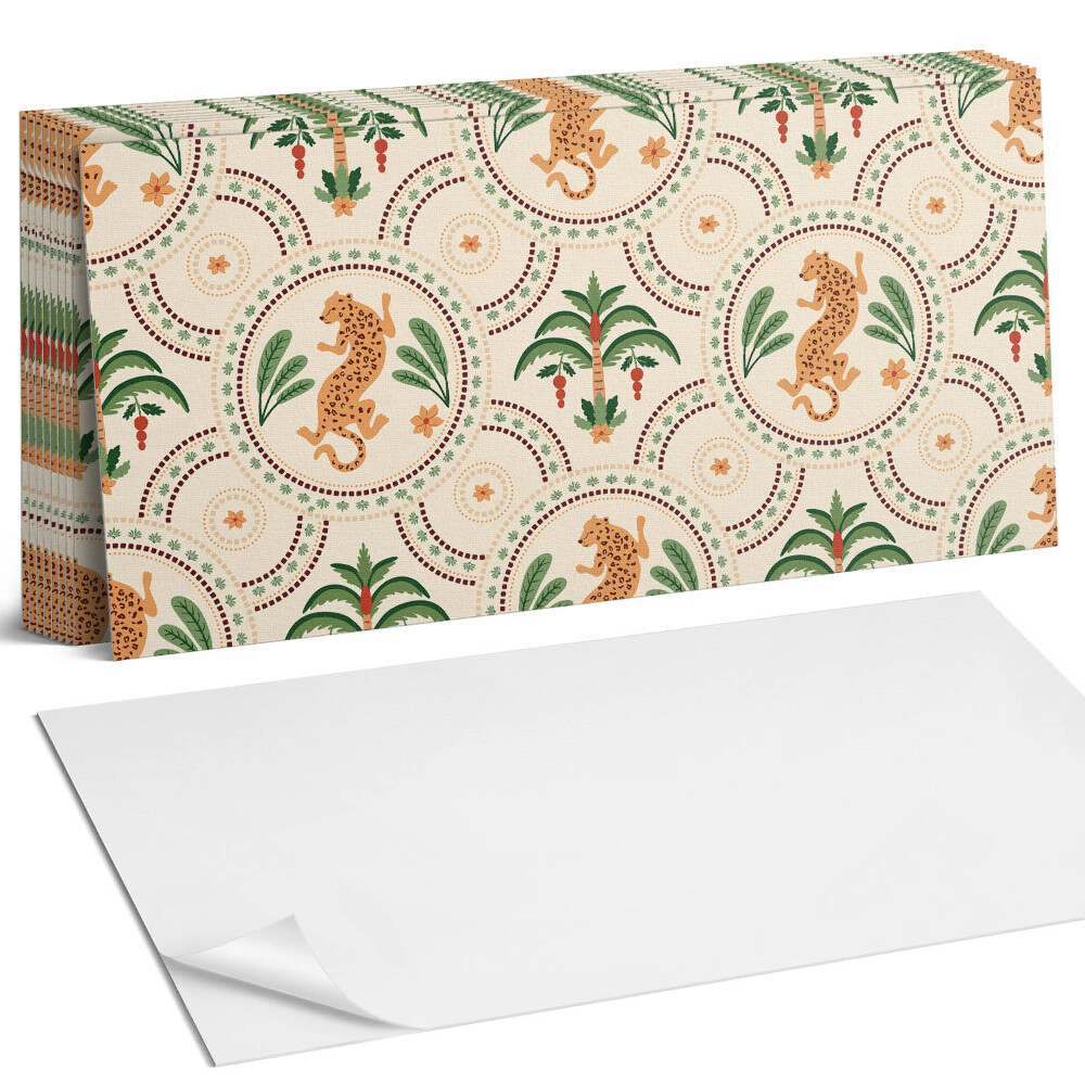 Panel samoprzylepny na ścianę Tropikalny wzór z lampartem