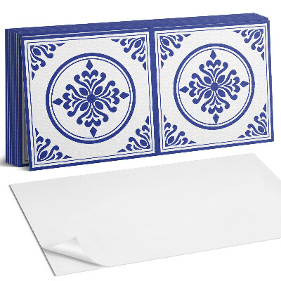 Panel ścienny do kuchni Wzór z okręgiem i kwiatami