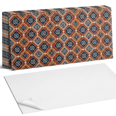 Panel ścienny do kuchni Geometria w brązach i bieli