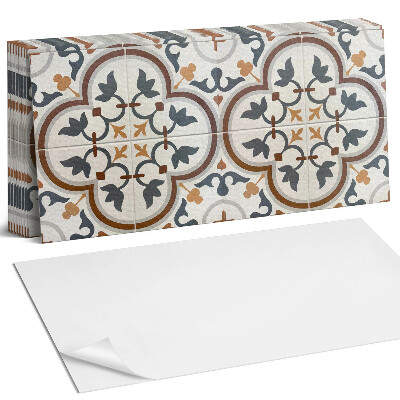 Panel ścienny do kuchni Wzór kwiatowy w kratkę