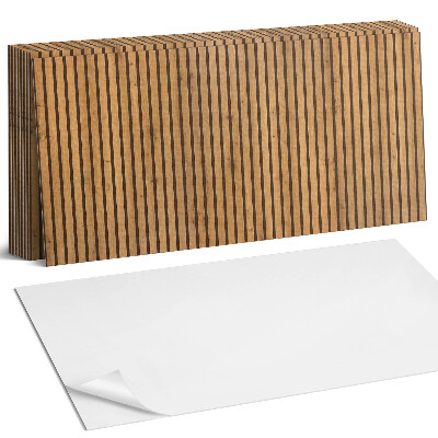 Panel samoprzylepny na ścianę Drewniane pionowe deski