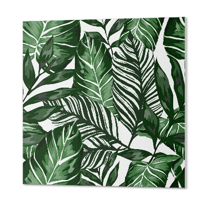 Panel dekoracyjny kwadratowy Liście tropikalne w wzorze