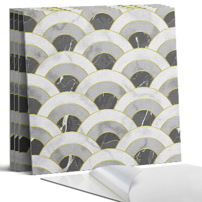 Panel samoprzylepny kwadratowy Wzór falistych łuków