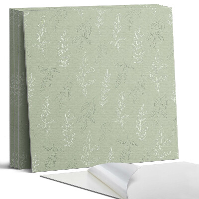 Panel dekoracyjny kwadratowy Roślinny wzór liści