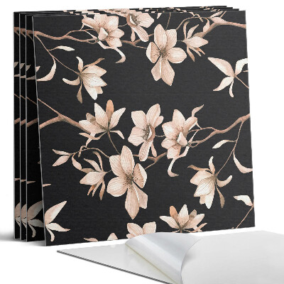 Panel dekoracyjny kwadratowy Kwiatowy wzór na tle