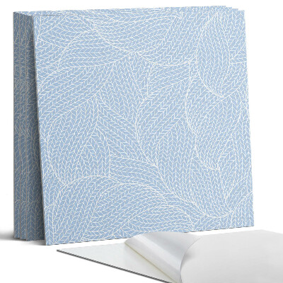 Panel samoprzylepny kwadratowy Wzór liści w falach