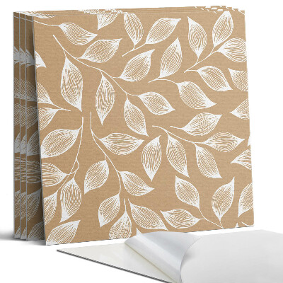 Panel ścienny pcv Liście na tle tekstury