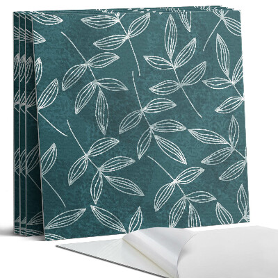 Panel dekoracyjny kwadratowy Liście na tle tekstury