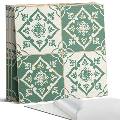 Panel dekoracyjny kwadratowy Wzory kwiatowe na płytkach