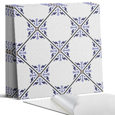 Panel samoprzylepny kwadratowy Wzór z motywem florystycznym