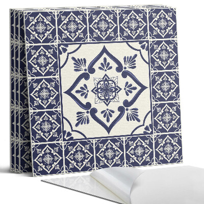 Panel dekoracyjny kwadratowy Wzór z kwiatowymi motywami