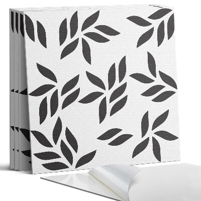 Panel dekoracyjny kwadratowy Liściasty wzór na tle