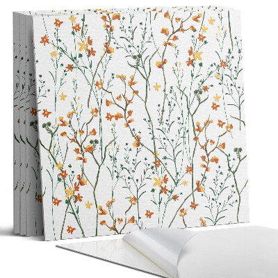 Panel samoprzylepny kwadratowy Kwiatowy wzór na tle