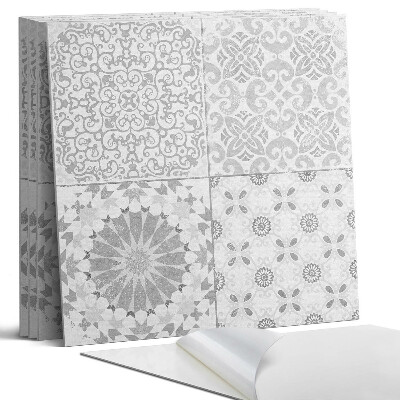 Panel samoprzylepny kwadratowy Wzory geometryczne i kwiatowe