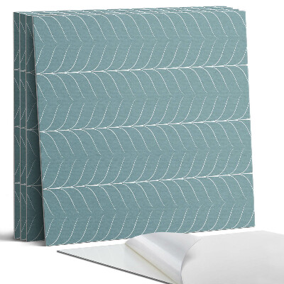 Panel samoprzylepny kwadratowy Wzór liści w rzędach