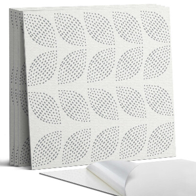 Panel samoprzylepny kwadratowy Wzór liści z kropkami