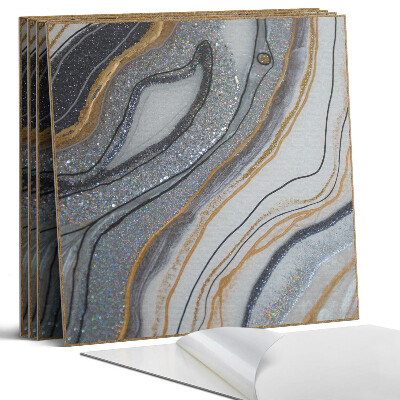 Panel samoprzylepny kwadratowy Abstrakcyjne fale z blaskiem