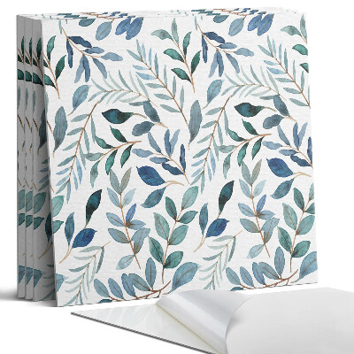 Panel dekoracyjny kwadratowy Wzór liści na tle