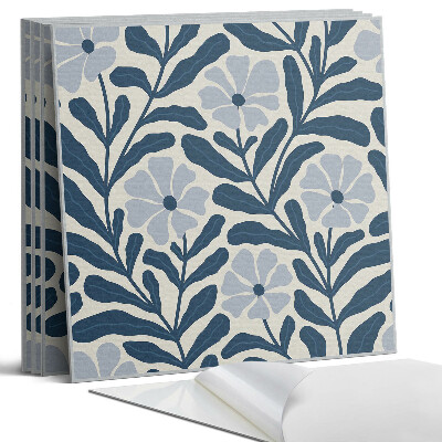 Panel samoprzylepny kwadratowy Kwiatowy wzór roślinny