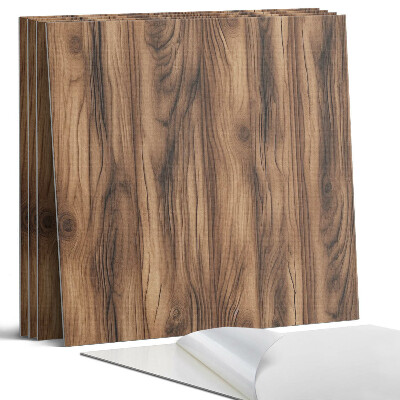 Panel samoprzylepny kwadratowy Naturalny wzór drewna