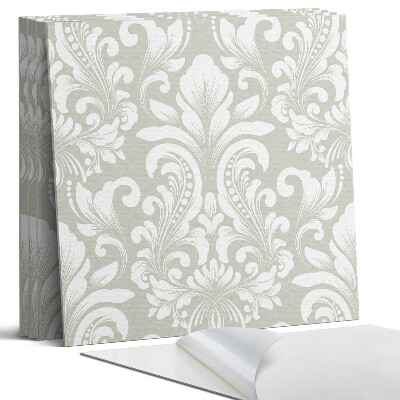 Panel samoprzylepny kwadratowy Wzór roślinny z ornamentami