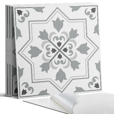 Panel samoprzylepny kwadratowy Wzór z kwiatowymi motywami